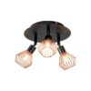 15W LED Bedroom Decoration Adjustable Lamp Three Heads Ceiling Spotlight, Warm White, White Light, without Bulb