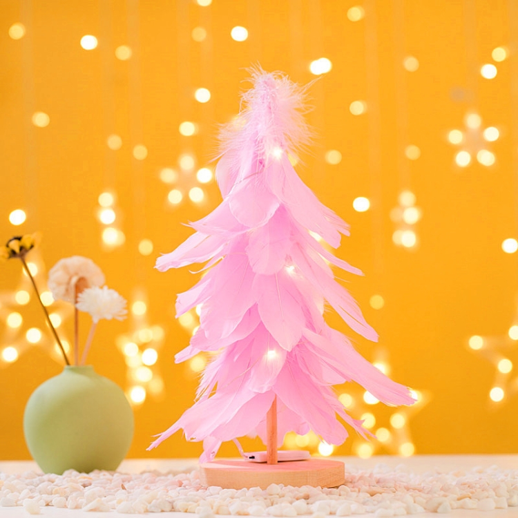 Mini Christmas Tree Decoration Window Desktop Christmas Decoration, Pink, White, Blue