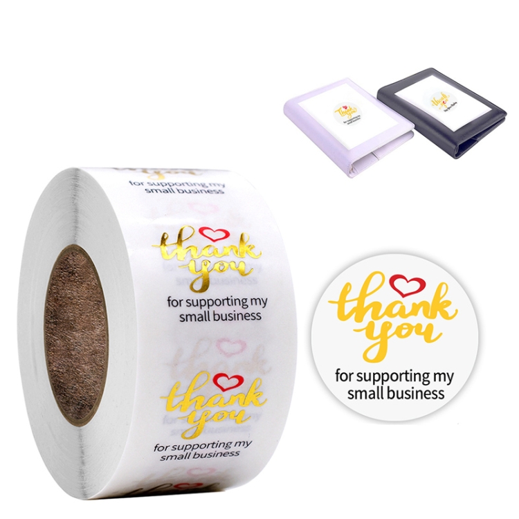 Transparent Hot Stamping Thank You Sticker Wedding Gift Decoration Label Envelope Seal Sticker, 2.5cm / 1inch