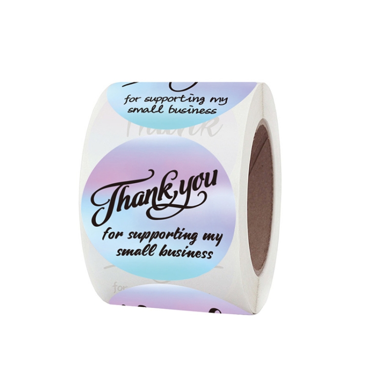 Roll Rainbow Laser Thank You Commercial Decorative Sticker Label Envelope Sealing Sticker, Size: 3.8 cm / 1.5 inch, K-44, K-45