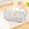 Cute Floral Canvas Zipper Pencil Cases Flower Tree Pen Bags