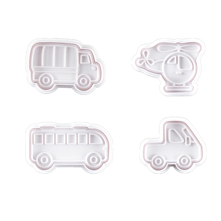 3 Sets Plastic Decorative Biscuit Mold Transportation Tool Series Biscuit Spring Mold, A, B
