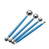 4 in 1 Stainless Steel Spherical Carving Group Pill Stick Fondant Clay Colored Clay Carving Tool Set, Blue, Green, Purple