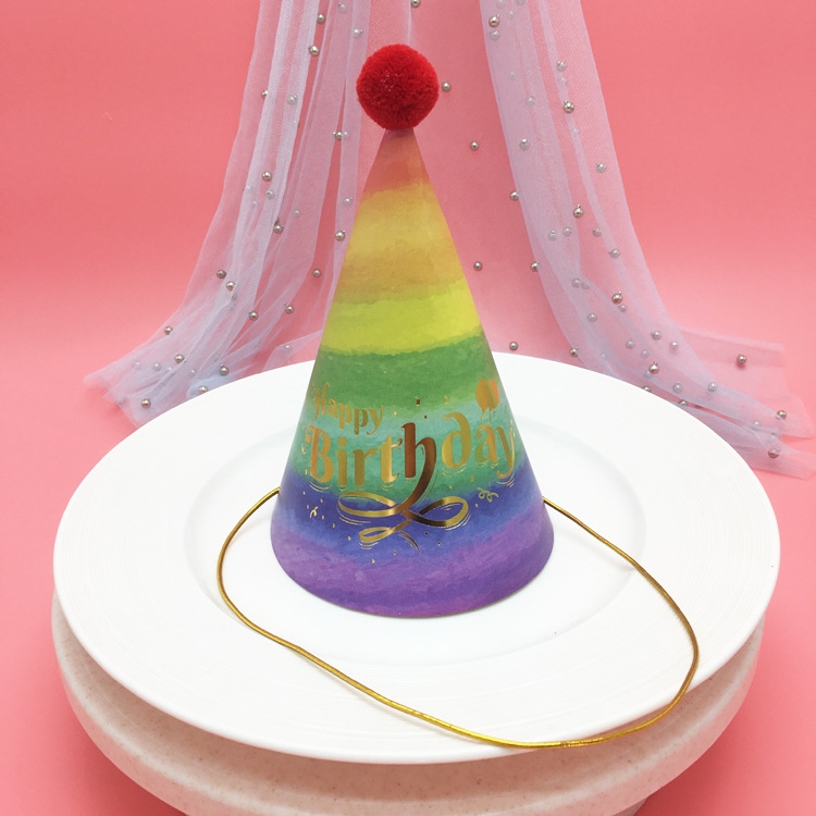 20 PCS Party Headdress Bronzing Sequined Furry Ball Birthday Hat, MZ-080, MZ-081, MZ-082, MZ-083, MZ-084, MZ-085, MZ-086, MZ-087, MZ-089, MZ-090, MZ-091