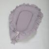 Lace Cotton Baby Uterus Bionic Bed Portable Newborn Bed Mat, Pink, Beige, Gray, Blue-green