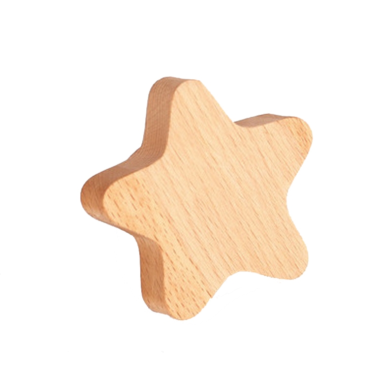 Wood Wall Hook Porch Sticky Coat Hook, Star, Moon