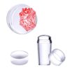 Nail Printing Tool 3.6cm Print Head Frosted Transparent Chess Stamp With Cover