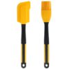 2 in 1 Baked Scraper High Temperature Resistance Silicone Butter Blade Cake Cream Smear Brush Set, Yellow, Pink, Blue