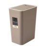 Household Rectangular Press Type 12 Liter Living Room Covered Sorting Plastic Trash Can with Cover Lip