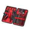 25 PCS / Set Nail Clippers Home Pedicure And Nail Care Tools, Black Red
