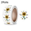 2 Rolls Animal Decoration Envelope Sealing Sticker Thank You  Label, 2.5cm