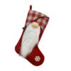 Christmas Sock Decoration Pendant Children Gift Christmas Tree Candy Bag, Red, Grey