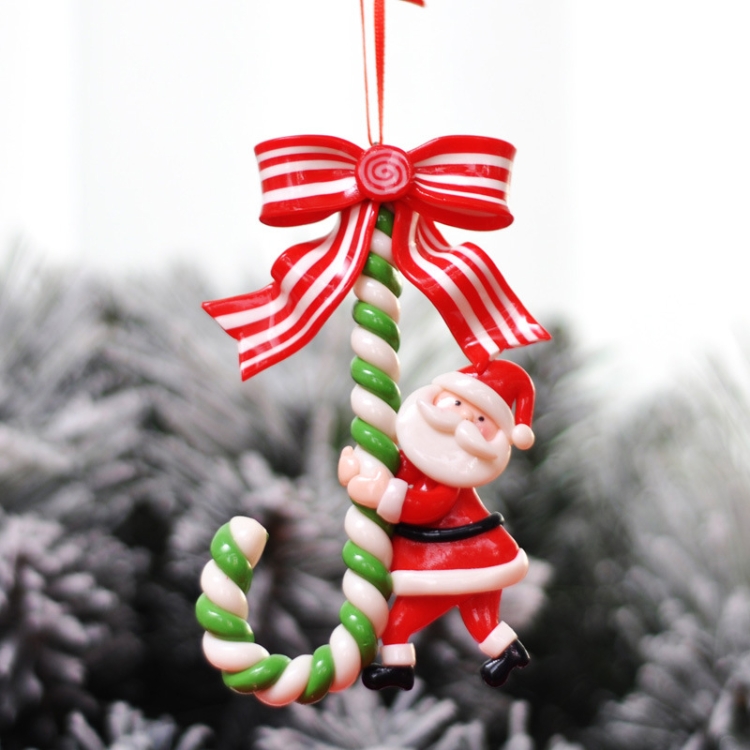 Christmas Holiday Ornament Christmas Cane Candy Bar Ornaments, Old Man, Snowman, Small Deer