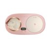 Household Smart Thermal InsulationTemperature Coaster Desktop Bedroom Office Heating Warming Coaster, US Plug, White, Pink