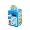 8001 Fingerprint Sensor Unlock ATM Piggy Bank Automatic Rolling Money Simulation Password Safe Toy, Big-headed Rat Pink, Big-headed Rat Blue