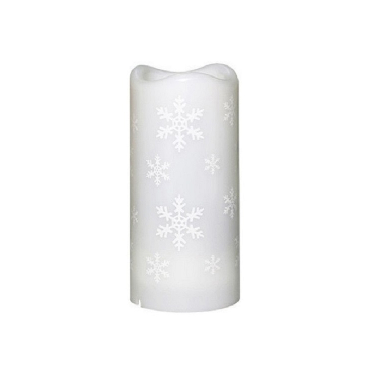 LED Candle Projection Lamp Christmas LED Decoration Night Light, Snowflake, Snowman