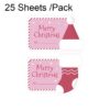 25 Sheets /Pack Special Shaped Christmas Gift Box Sealed Sticker