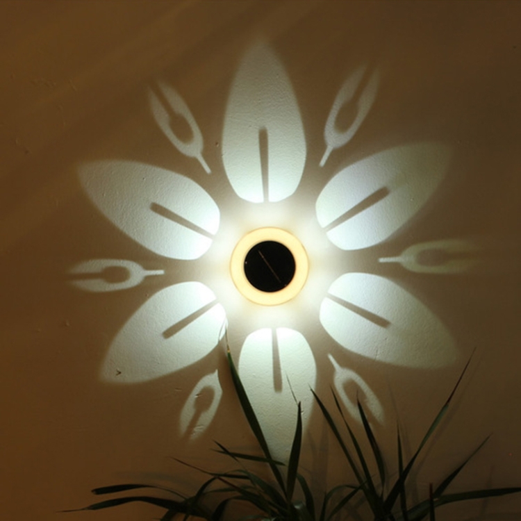 Solar Outdoor Flower Pattern Wall Light Garden Landscape