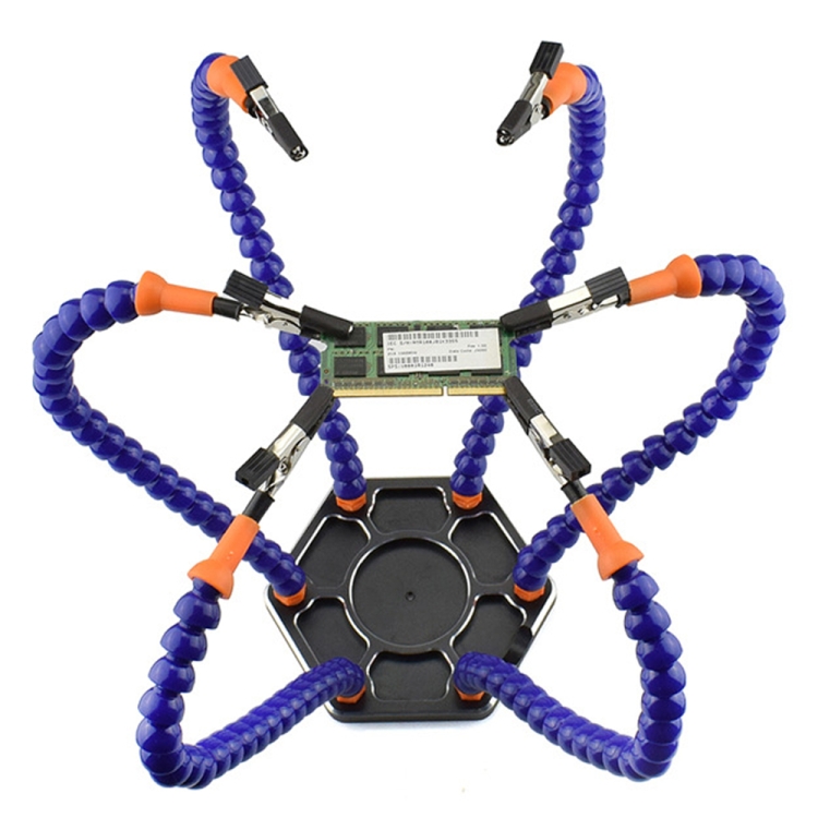 Six-Claw Alligator Clip Fixing Welding Station, HANTAI6 Blue, HANTAI6 White, N-SS6-BK9 Black