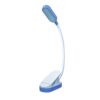 9 LEDs Mini Clip Desk Lamp USB Charging Student Eye Protection Reading Lamp, Blue and White, Black