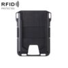 RFID Metal Anti-Theft Credit Card Holder, Black Aluminum Terms, Silver Aluminum Terms, Black Metal + Black Skin, Silver Metal + Black Skin