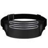 Outdoor Double Zipper Sports Waterproof Lycra Body Slim Waist Bag, Black, Mint Blue, Grey, Rose Red, Green