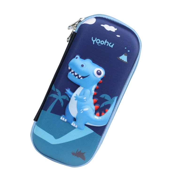 S-888 Elementary School Cartoon EVA Pencil Case Anti-fall Stationery Box, Style:, 3D (Dinosaur), 3D (Spacecraft), Graphic Mermaid, Graphic Green Dinosaur, Plane panda, Plane zoo, Plane party