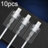 10pcs Square Transparent Data Cable Protective Sleeve Durable Break-Resistant Cable Winder