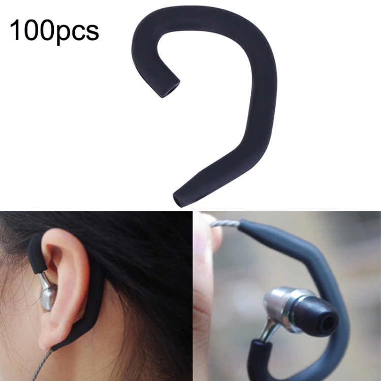 100pcs ZS0054 Silicone Bluetooth Ear Hook 1.5-2mm Round Line Universal Human Memory Hanging Ear