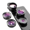 APEXEL APL-HB5 5 in 1 Wide Angle Macro Fisheye HD External Mobile Phone Lens, APL-HB5