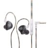 CVJ In Ear Wired Round Holes Universal Game Earphone, Green, Purple, Black