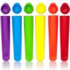 Food Grade Long Silicone Popsicle Ice Cream Molds, 6Colors / Set
