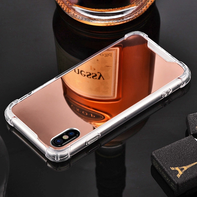Luxury Plating Mirror Acrylic TPU Case for iPhone 8 Plus & 7 Plus, For iPhone 8 Plus