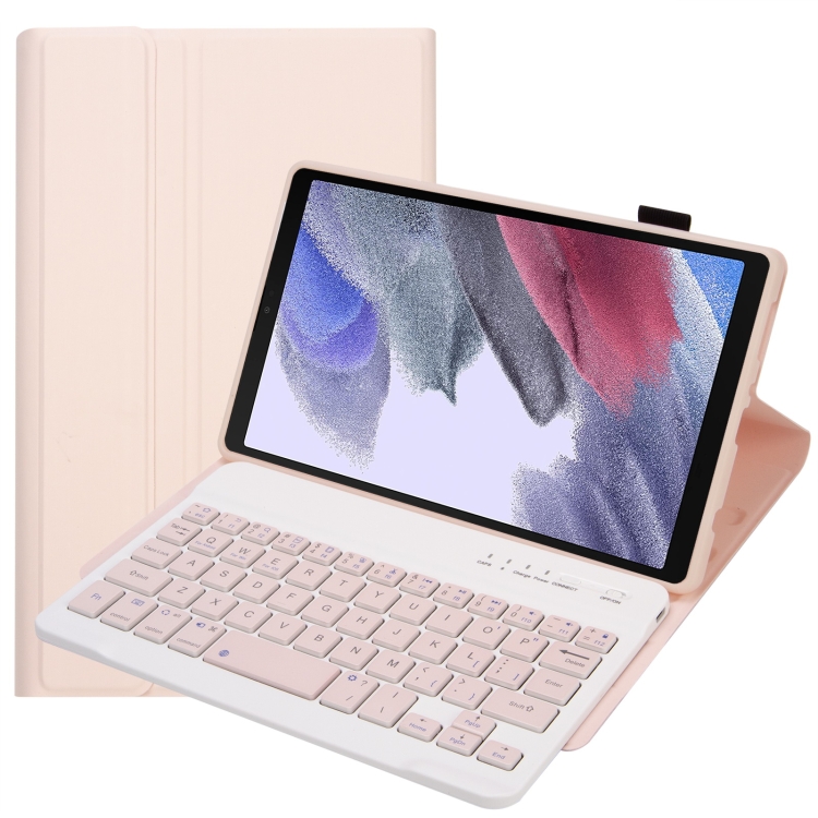 A220 Candy Color TPU Detachable Bluetooth Keyboard Leather Case with Bracket, For Samsung Galaxy Tab A7 Lite 8.7 T220 / T225
