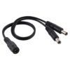 5.5 x 2.1mm 1 to 2 Female to Male Plug DC Power Splitter Adapter Power Cable, Cable Length: 30cm