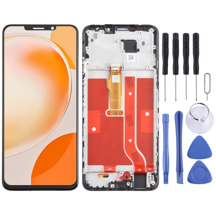 Original LCD Screen Digitizer Full Assembly with Frame, For Huawei Nova Y91, For Huawei Enjoy 60X
