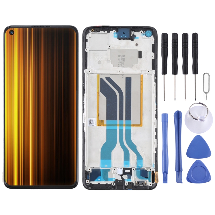 Original AMOLED LCD Screen Digitizer Full Assembly with Frame, For Realme GT Neo 3T RMX3372 RMX3371, For Realme GT2, For Realme GT Neo2T