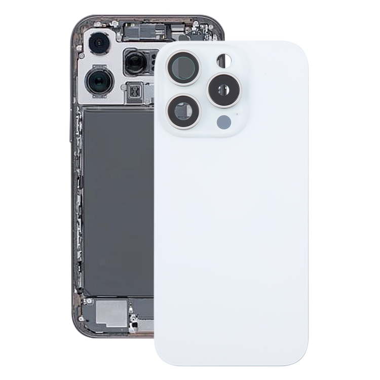 For iPhone 16 Pro Max Glass Original Battery Back Cover with Camera Lens Cover