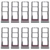 For Motorola Moto G04 10pcs Original SIM Card Tray + SIM Card Tray + Micro SD Card Tray, For Motorola Moto G04(Original)