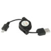 USB 2.0 to Micro USB Retractable Data Cable, Length: 10cm (Can be Extended to 75cm)
