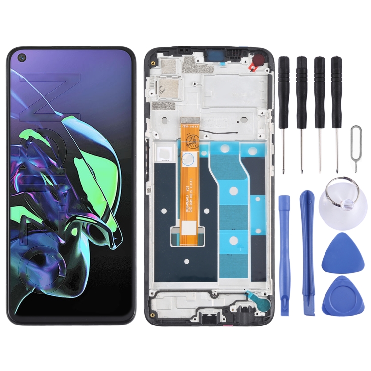 LCD Screen and Digitizer Full Assembly with Frame for OPPO Realme Narzo