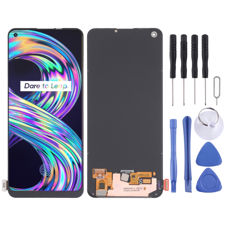Original Super AMOLED Material LCD Screen and Digitizer Full Assembly for OPPO Realme 8