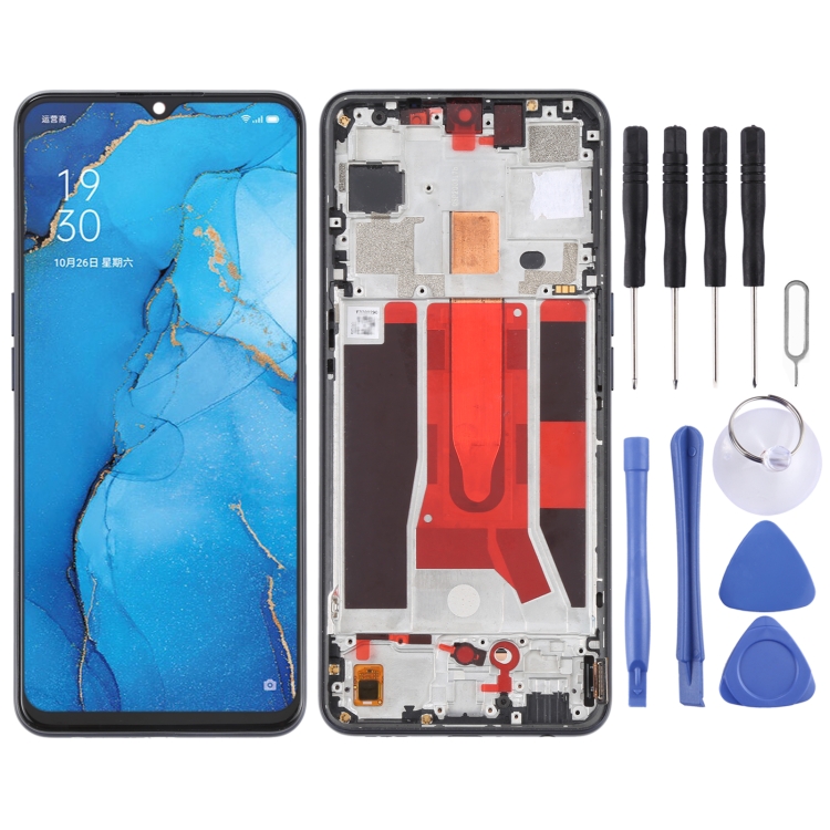 Original LCD Screen and Digitizer Full Assembly with Frame For OPPO Reno3 5G/Reno3 Youth/F15/Find X2 Lite/K7 5G, For OPPO Reno3 5G/Reno3 Youth/F15/Find X2 Lite/K7 5G, For OPPO Reno3 5G