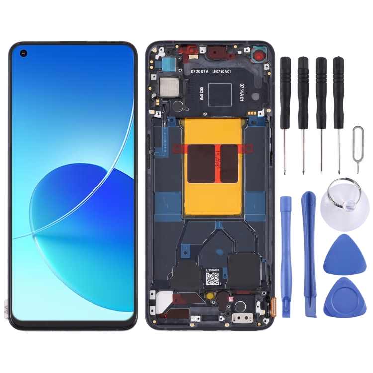 Original LCD Screen and Digitizer Full Assembly with Frame For OPPO Reno6 5G PEQM00 CPH2251, For OPPO Reno6 5G