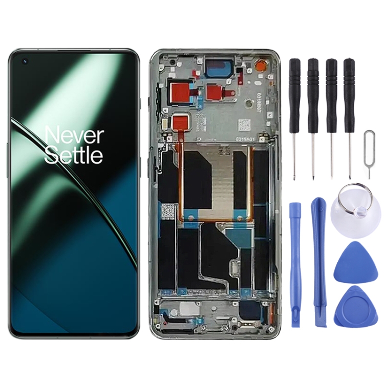 For OnePlus 11 PHB110 CPH2449 CPH2447 Original AMOLED LCD Screen Digitizer Full Assembly with Frame, For OnePlus 11(Original), For OnePlus 11(Green), For OnePlus 11(Gold)