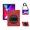 360 Degree Rotation Silicone Protective Cover with Holder and Hand Strap and Long Strap, for iPad Pro 12.9 (2018), for iPad mini 5 (2019)
