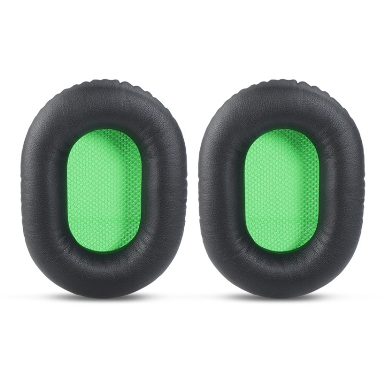 2 PCS Headset Sponge Cover For Razer V2, Black Skin Green Net, Black Skin Black Net, Black Mesh, Black Lambskin