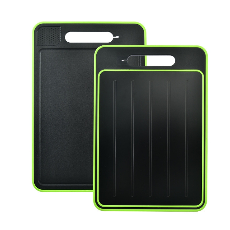 Multi-Functional Double-Sided Cutting Board Grinding Garlic With Knife Grinder, Black, Grey