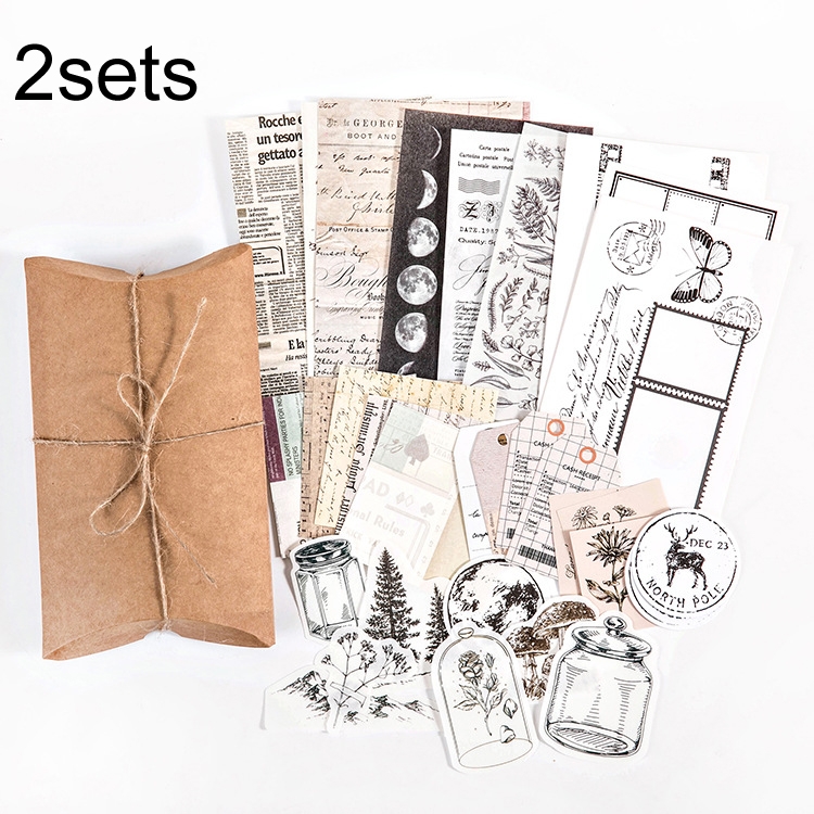 2sets 30 In 1 Vintage Collection Room Series Handbook Stickers Notes Packet