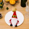 Christmas Table Decoration Props Cartoon Knife and Fork Decorative Cover, Belt, Snowflake, Elk